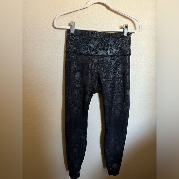 Lululemon Wunder Under HR Tight 28” Size 8 Shine Floral - Picture 4 of 10